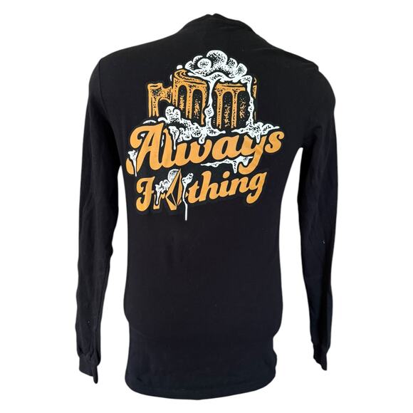 Volcom Black Long Sleeve Cotton Always Frothing Shirt Small - Picture 2 of 5